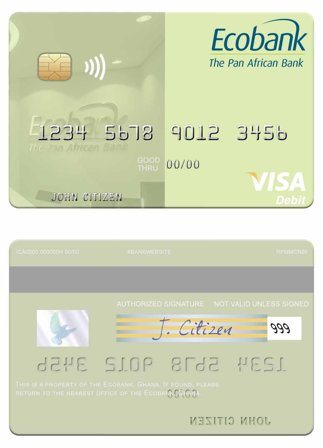 Ghana Ecobank Ghana visa debit card